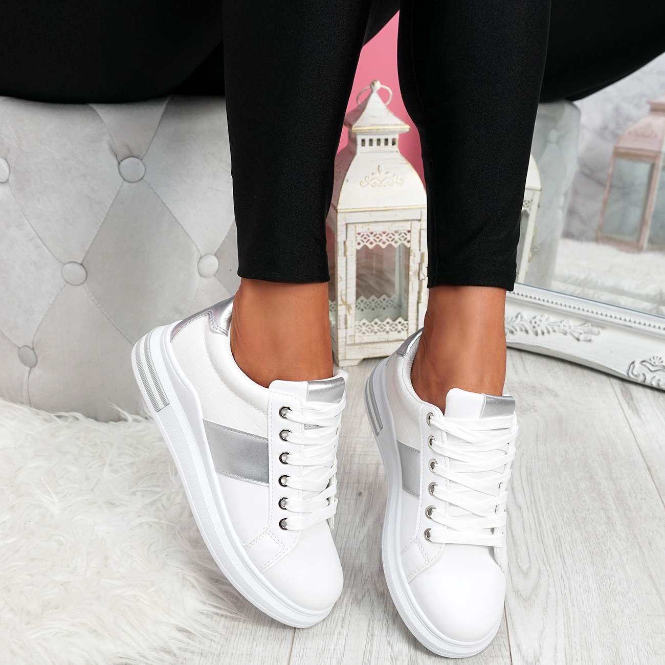 WOMENS LADIES LACE UP PLATFORM TRAINERS CASUAL WOMEN SUMMER SNEAKERS ...