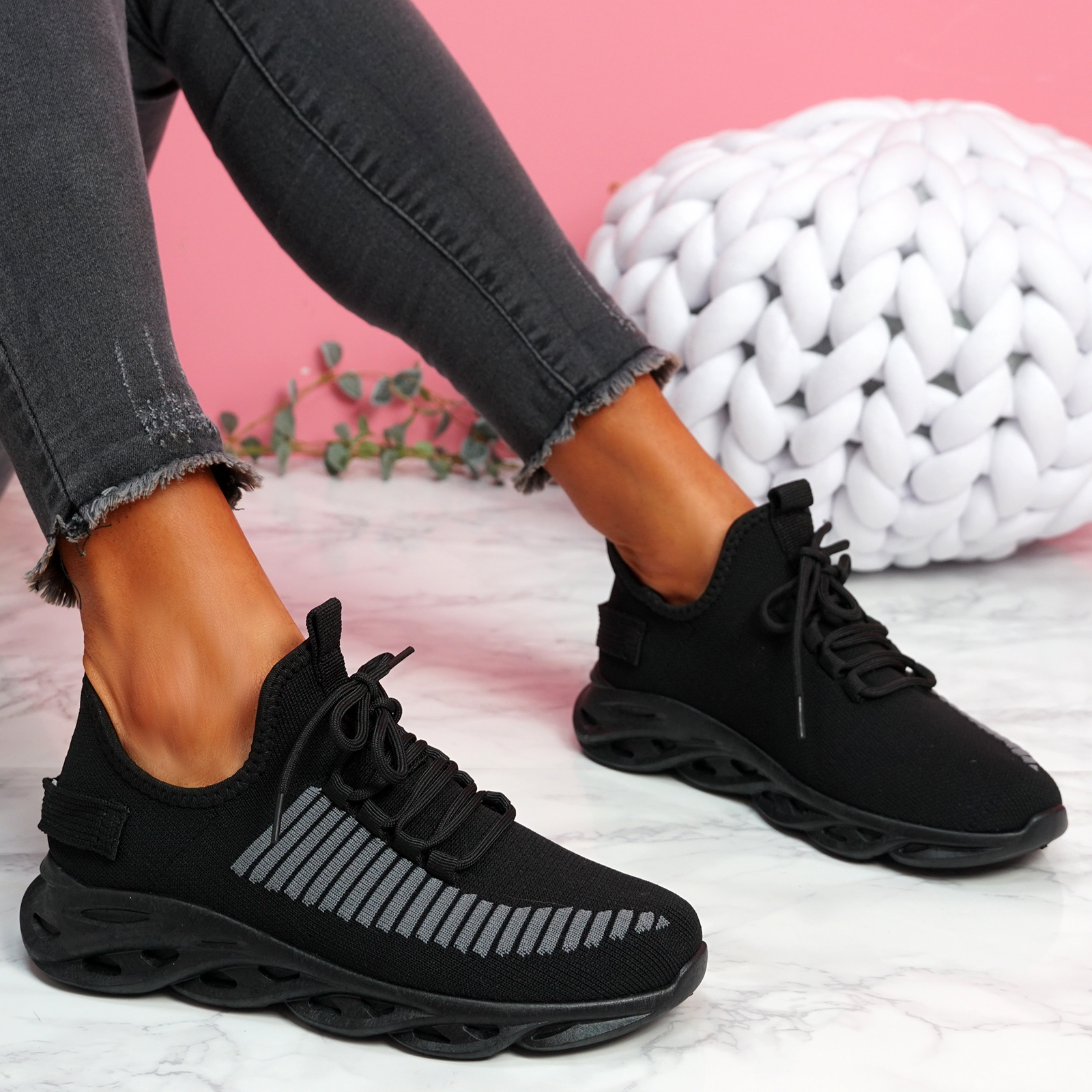 WOMENS LADIES SPORT SNEAKERS CHUNKY TRAINERS LACE UP WOMEN PARTY SHOES ...