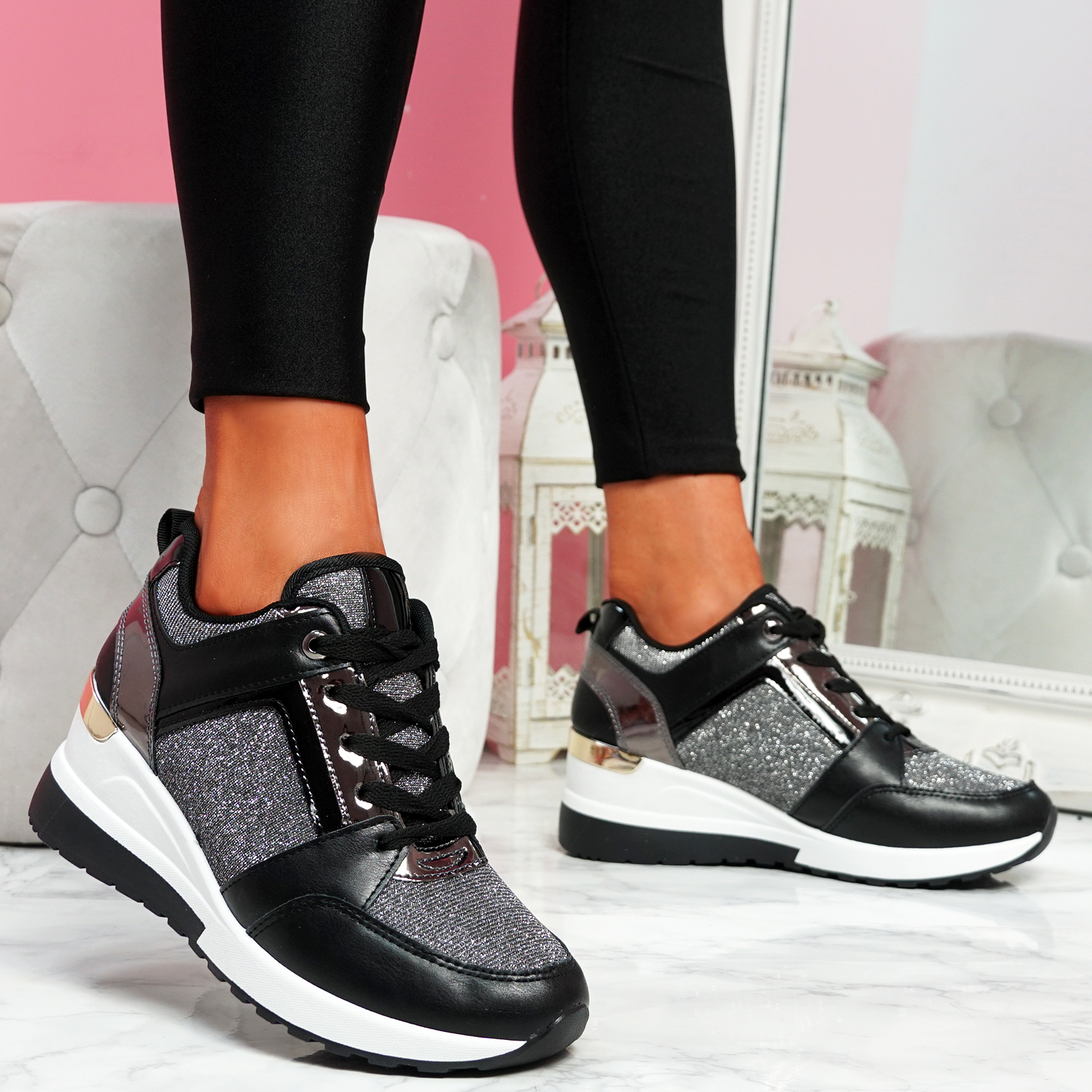 LADIES MULTI COLOUR LACE UP PLATFORM TRAINERS SNAKE PRINT SNEAKERS SHOES SIZES 