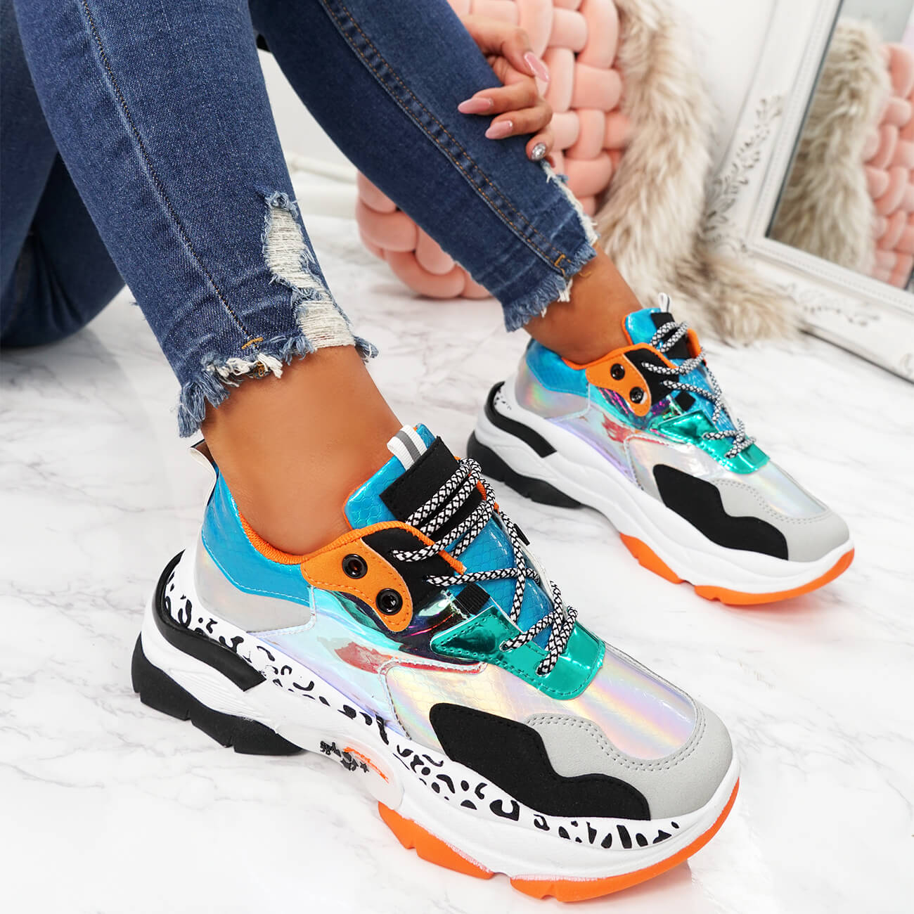 cheetah print gym shoes