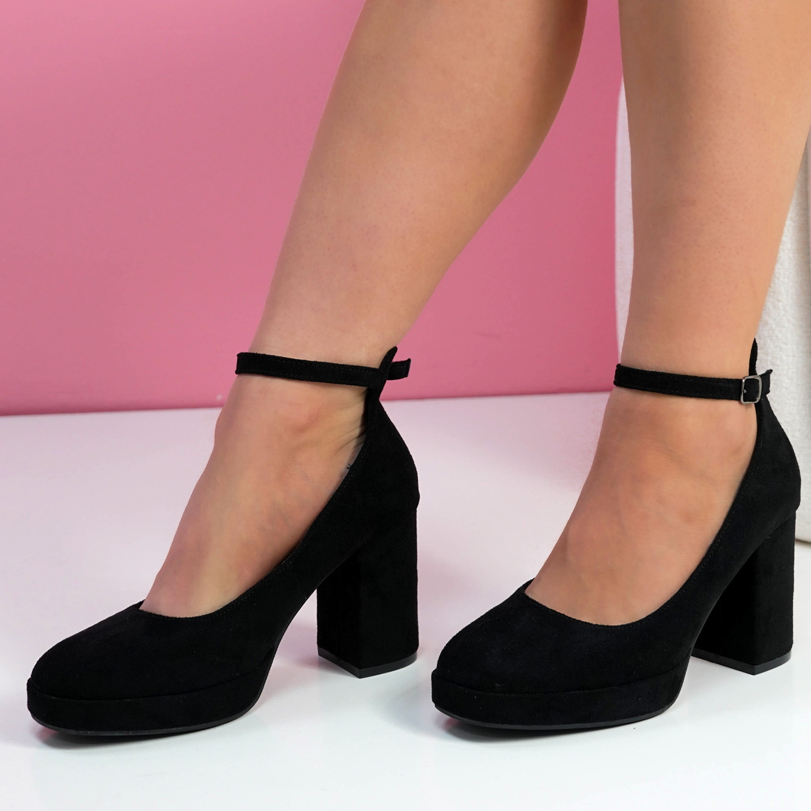 ASOS DESIGN Wide Fit Witty chunky platform block heels in black croc | ASOS