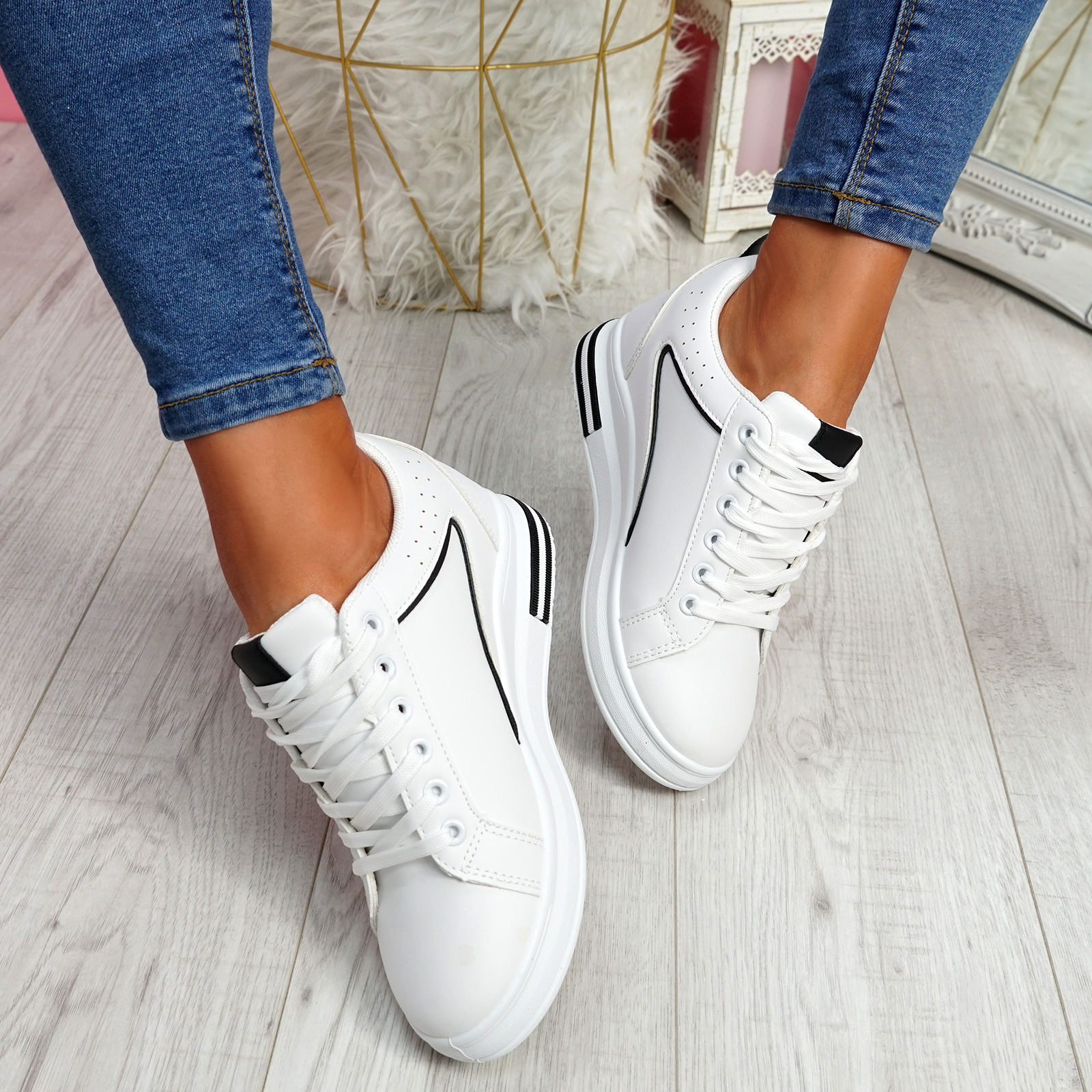 WOMENS LADIES LACE UP WEDGE TRAINERS ANKLE SNEAKERS BOOT PARTY WOMEN ...